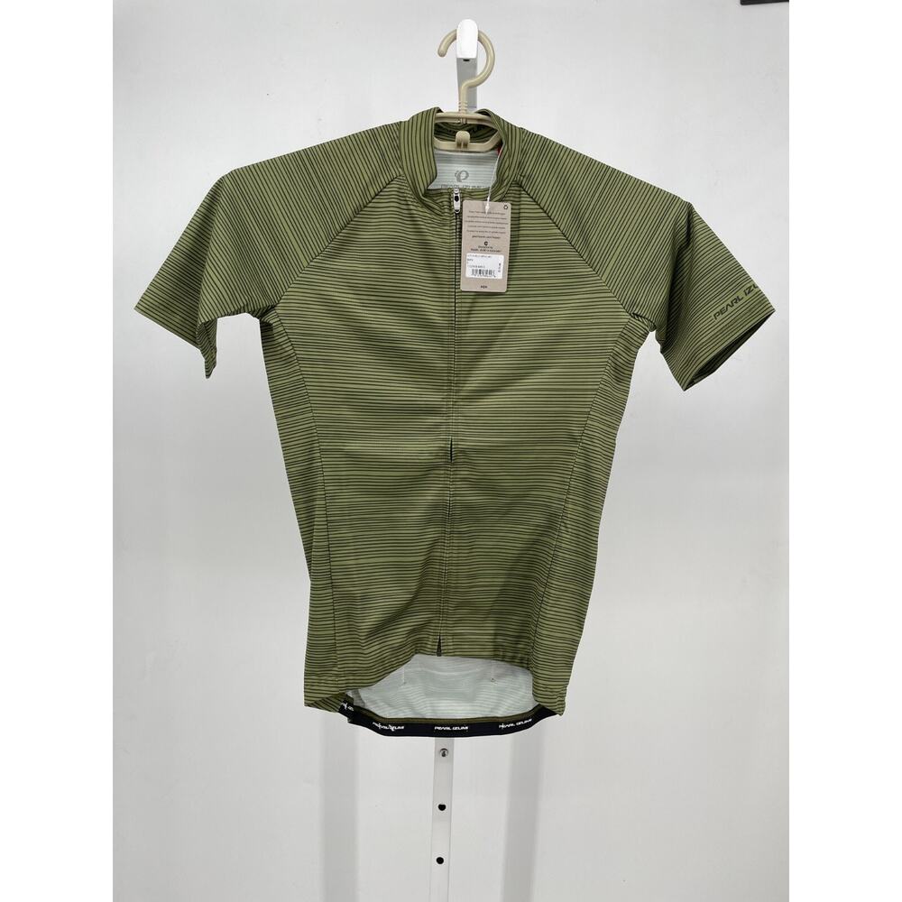 Pearl Izumi Mens S ELITE Pursuit Graphic Jersey Green Striped Stretch 11121818